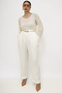 Blusa manga longa renda - comprar online