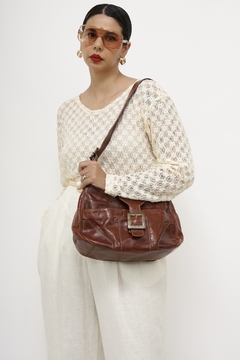 Bolsa 100% couro marrom