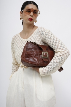 Bolsa 100% couro marrom - comprar online