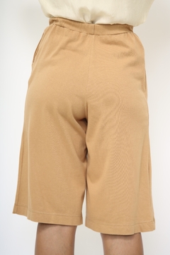 Bermudão camelo vintage algodão