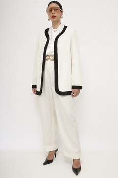 Blazer branco com preto classico - comprar online