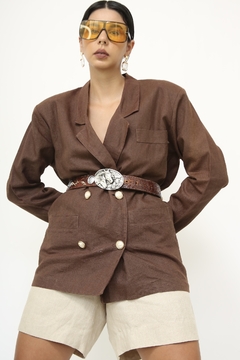Imagem do Blazer marrom vintage linho