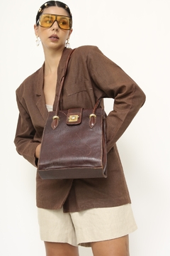 Blazer marrom vintage linho