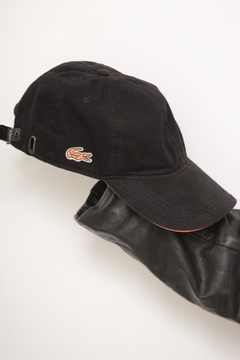 Bone preto LACOSTE jacare laranja - loja online