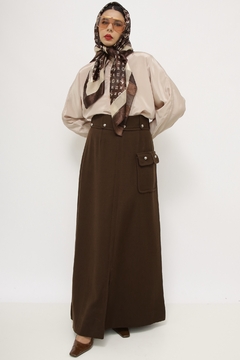 Saia longa marrom western - comprar online