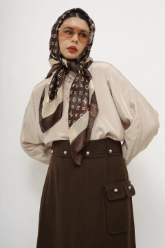 Saia longa marrom western