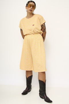 Imagem do Conjunto listras shorts camiseta vintage
