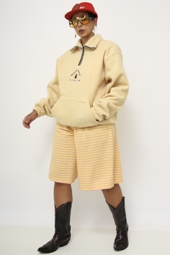 Blusa Plush polar vintage amarela na internet