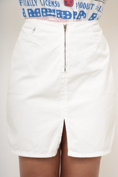 Saia jeans branca curta 90´s - comprar online