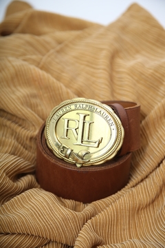 Cinto marrom couro Ralph Lauren western original - comprar online
