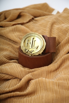 Cinto marrom couro Ralph Lauren western original na internet