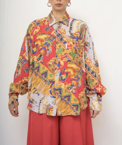Camisa estampa indio algodão