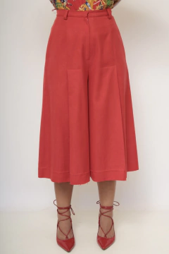 Maxi bermuda vermelha ampla vintage - comprar online