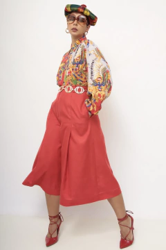 Imagem do Maxi bermuda vermelha ampla vintage