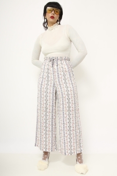 Imagem do Calça floral midi malha vintage