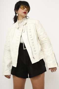 JAQUETA COURO BRANCA VINTAGE XUXA 80 - comprar online
