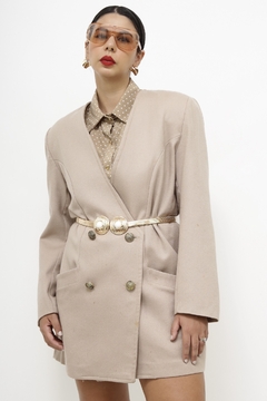 Imagem do Blazer vestido bege ombreira