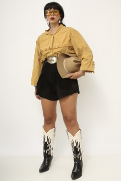 Camisa amarela franja vintage - loja online