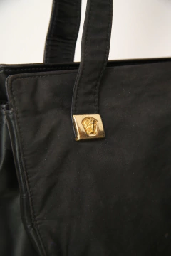 Bolsa preta inspiração VERSACE lateral couro - comprar online