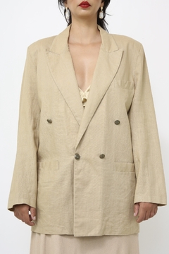 Blazer rami vintage bege ombreira - comprar online