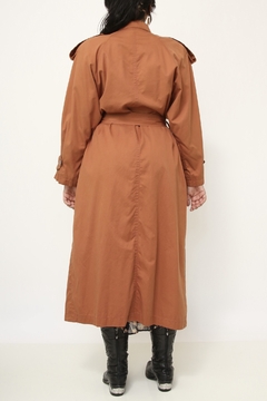 Trench Coat telha ombreira longo forrado - loja online