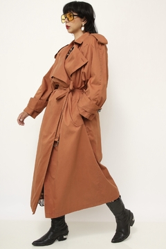 Trench Coat telha ombreira longo forrado na internet