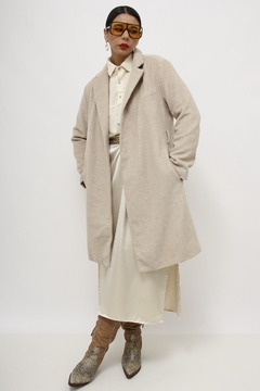 Casaco zara bege forrado vintage - comprar online