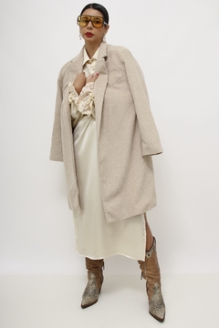 Casaco zara bege forrado vintage - comprar online