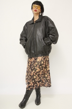 Jaqueta bomber couro Juliana Macuir vintage - comprar online