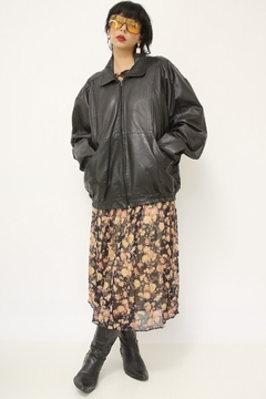 Jaqueta bomber couro Juliana Macuir vintage - loja online