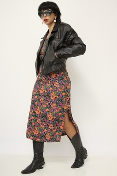Jaqueta de couro cropped ziper