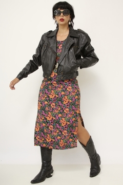 Jaqueta de couro cropped ziper - loja online
