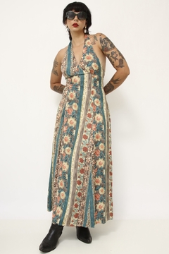 Vestido frente unica estampado - comprar online