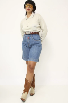 Bermuda jeans vintage cintura alta - Capichó Brechó