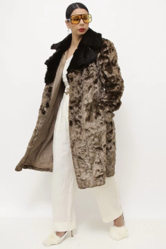 Casaco de pelo forrado vintage - loja online