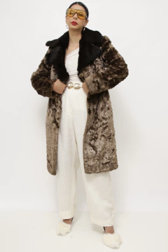 Casaco de pelo forrado vintage - loja online
