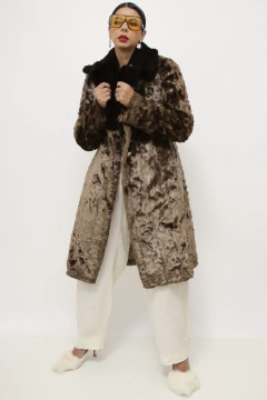 Casaco de pelo forrado vintage - loja online