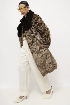 Casaco de pelo forrado vintage - loja online