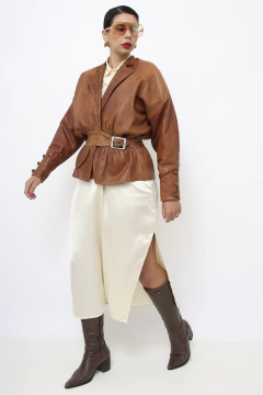 Jaqueta couro marrom 80´s ARGENTINA - comprar online