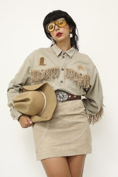 Camisa western cavalo botinha franjas