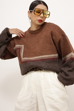 Pulover marrom classico - loja online
