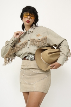 Camisa western cavalo botinha franjas