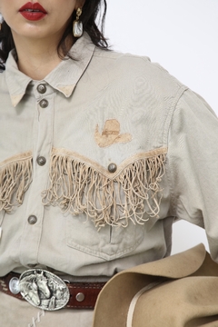Camisa western cavalo botinha franjas - loja online