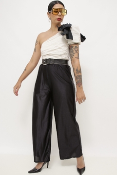Calça poliamida preta pijama - Capichó Brechó