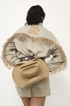 Camisa western cavalo botinha franjas