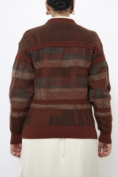 Pulover vintage Lã classico marrom - Capichó Brechó