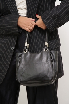 Bolsa preta couro vintage na internet