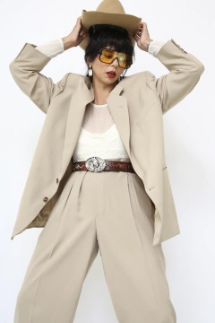 Conjunto Blazer + Calça bege vintage