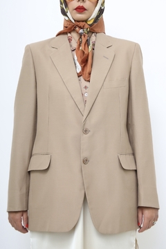 Blazer bege forrado classico - comprar online