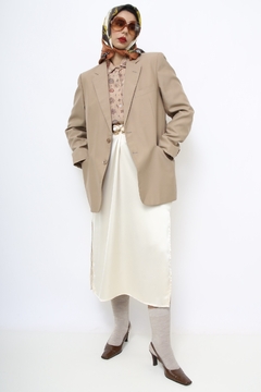 Blazer bege forrado classico - comprar online